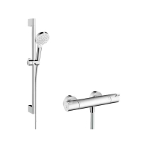  Baterie duș termostatată Hansgrohe Ecostat 1001 CL cu set Crometta Vario și bară 65 cm